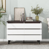 Bellemave® 6 - Drawer Wood Double Dresser with Wide Drawers - Bellemave